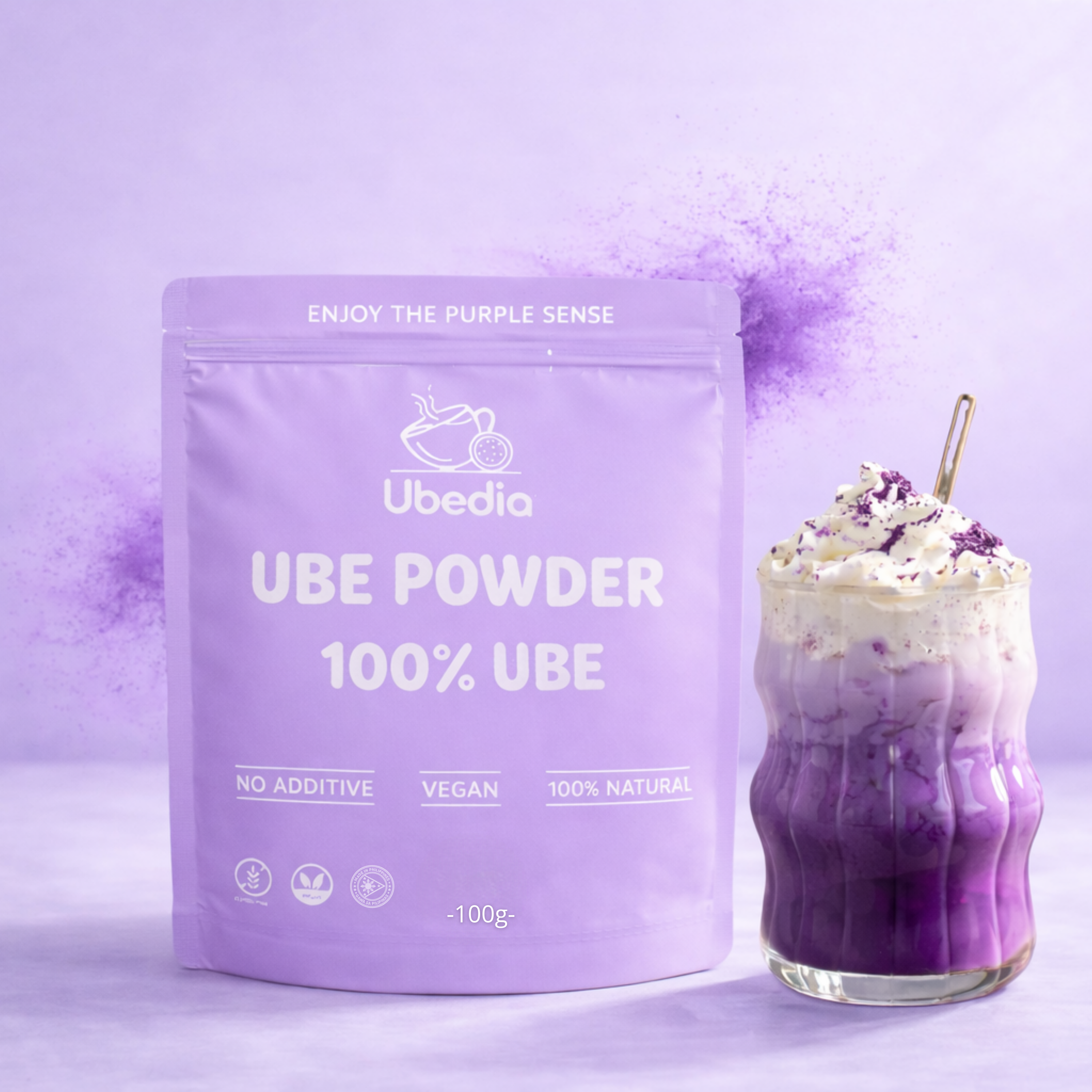 Poudre d'Ube 100 g – 100 % Ube naturel – Origine Philippines – Sans additifs